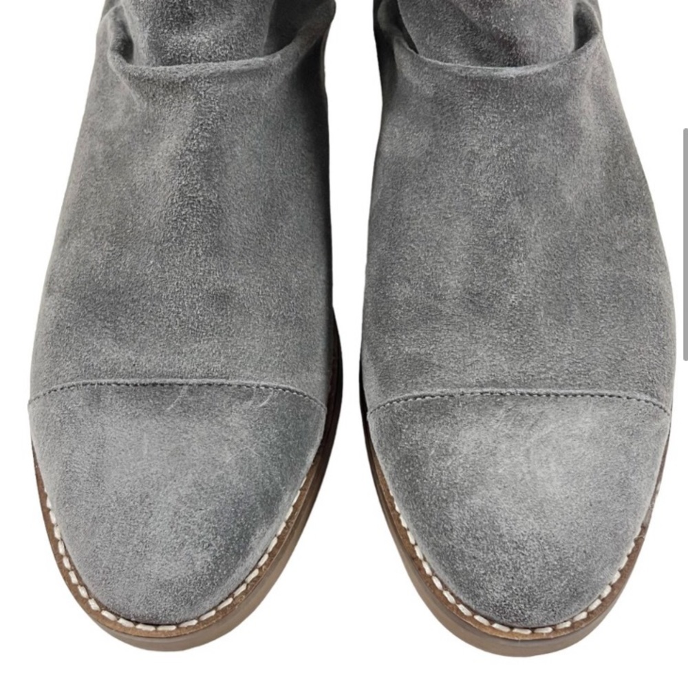 Gray Suede Ankle Boots - Picture 3 of 12